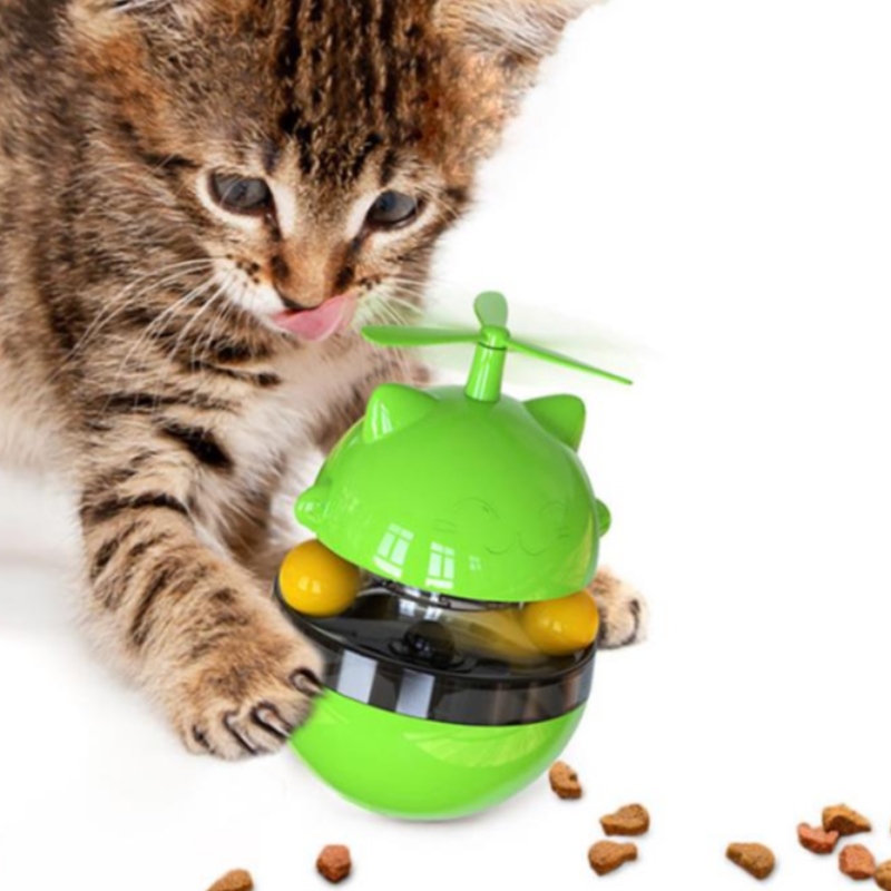 무료 샘플 아마존 고양이 장난감 애완 동물 용품 턴테이블 장난감 누출 식품 공 재미 있은 고양이 스틱 자기 즐기는 고양이 장난감