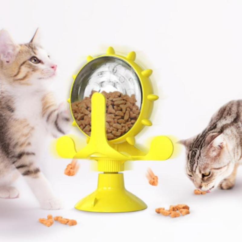 애완 동물 용품 턴테이블 고양이 인터랙티브 장난감 슬로우 피더 식품 누출 트레이너 재미 있은 고양이 장난감
